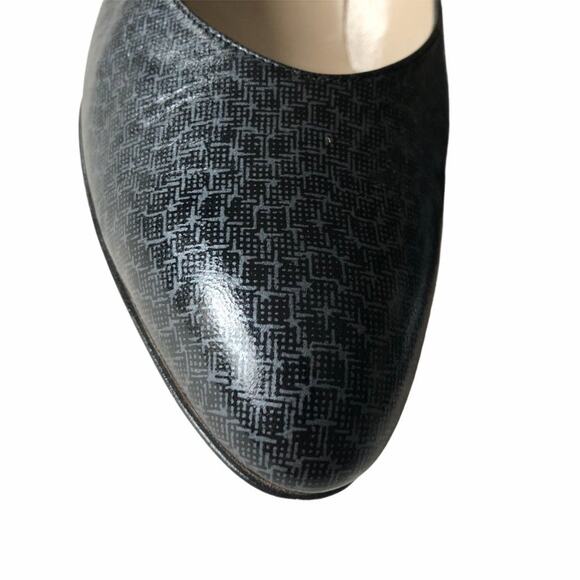 Salvatore Ferragamo Loredana Pump Black Gray 9 VTG - Picture 6 of 15